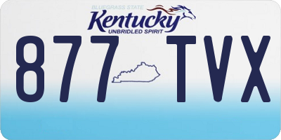 KY license plate 877TVX