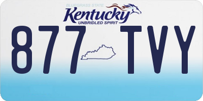 KY license plate 877TVY