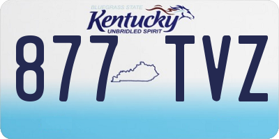 KY license plate 877TVZ