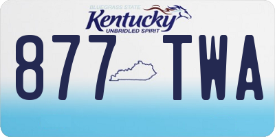 KY license plate 877TWA