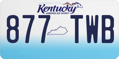 KY license plate 877TWB