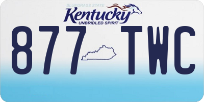 KY license plate 877TWC