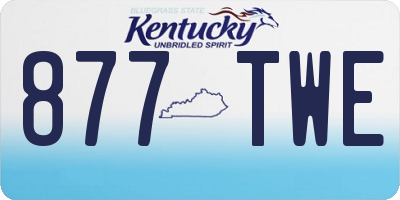 KY license plate 877TWE