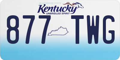 KY license plate 877TWG