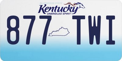 KY license plate 877TWI