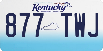 KY license plate 877TWJ