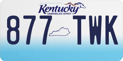 KY license plate 877TWK