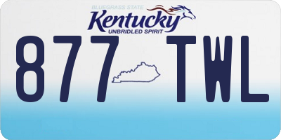 KY license plate 877TWL