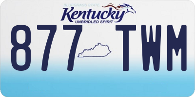 KY license plate 877TWM