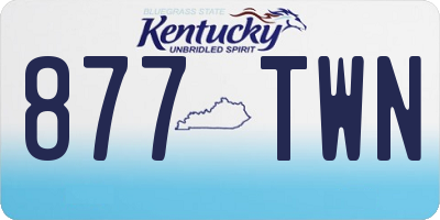 KY license plate 877TWN