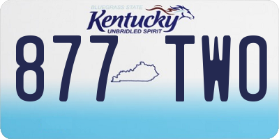 KY license plate 877TWO