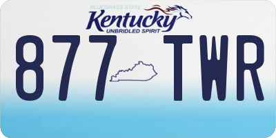 KY license plate 877TWR