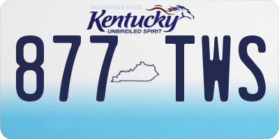 KY license plate 877TWS