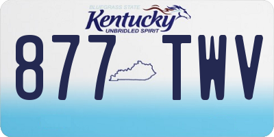 KY license plate 877TWV