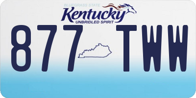 KY license plate 877TWW