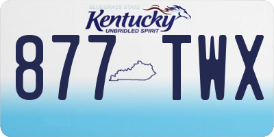 KY license plate 877TWX