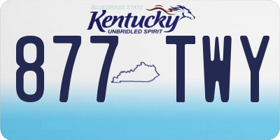 KY license plate 877TWY