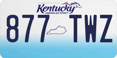 KY license plate 877TWZ