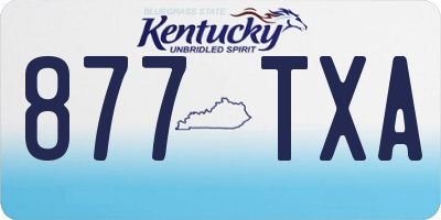 KY license plate 877TXA