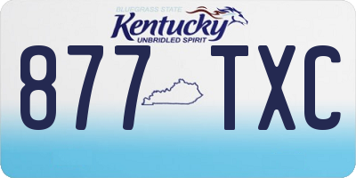 KY license plate 877TXC