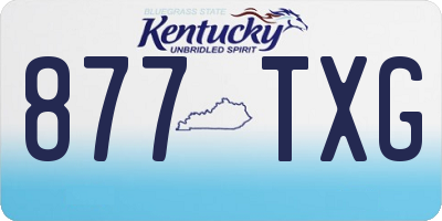 KY license plate 877TXG