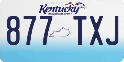 KY license plate 877TXJ
