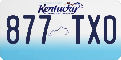 KY license plate 877TXO
