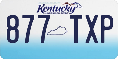 KY license plate 877TXP