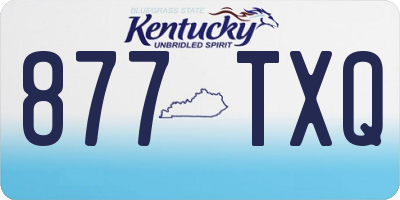 KY license plate 877TXQ
