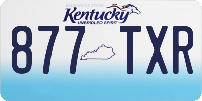 KY license plate 877TXR