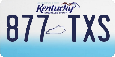 KY license plate 877TXS
