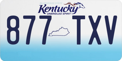 KY license plate 877TXV