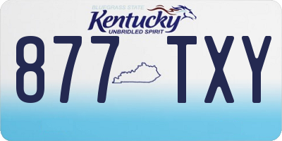 KY license plate 877TXY