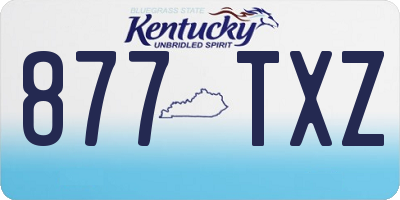 KY license plate 877TXZ