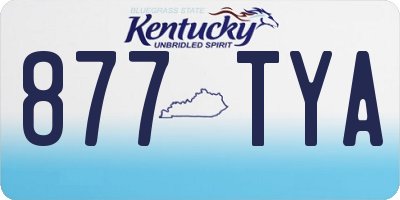 KY license plate 877TYA