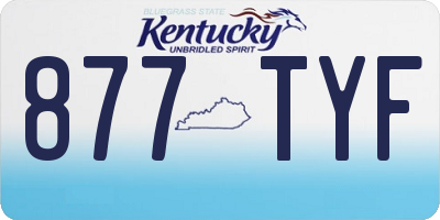 KY license plate 877TYF