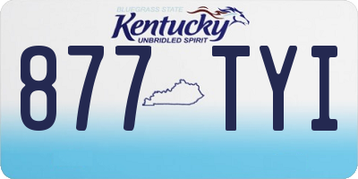 KY license plate 877TYI