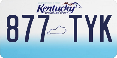 KY license plate 877TYK