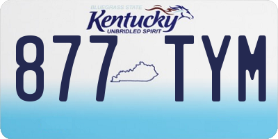 KY license plate 877TYM