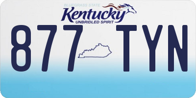 KY license plate 877TYN