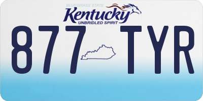 KY license plate 877TYR