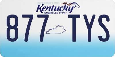 KY license plate 877TYS