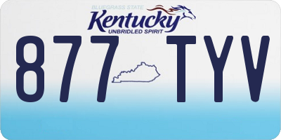 KY license plate 877TYV