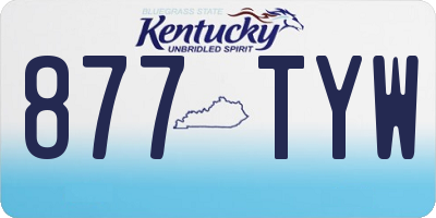 KY license plate 877TYW
