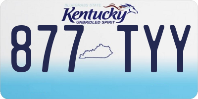 KY license plate 877TYY
