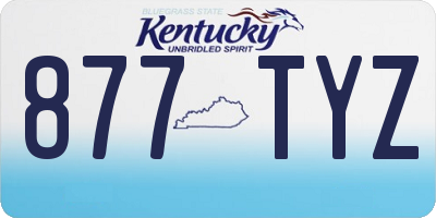 KY license plate 877TYZ