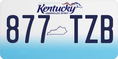KY license plate 877TZB