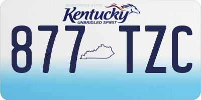 KY license plate 877TZC