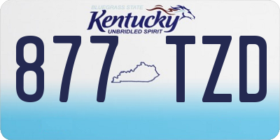 KY license plate 877TZD