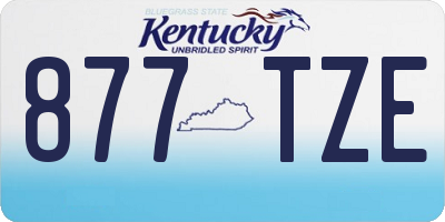 KY license plate 877TZE